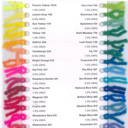 Washfast Acid Dyes Color Card