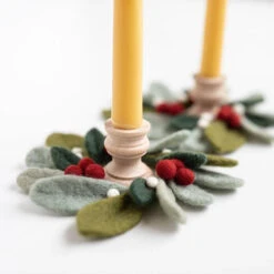 Sculpting With Wool Needle Felting Kit - Festive Candle Rings