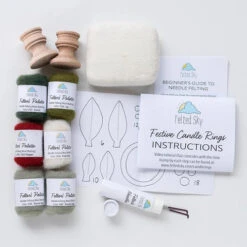 Sculpting With Wool Needle Felting Kit - Festive Candle Rings -Alexandra Sales Store FSS SWW 24c 67166.1688663096