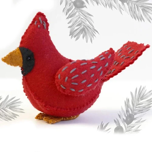 Jennifer Heynen Felt Sewing Kit - Northern Cardinal 1 Jennifer Heynen Felt Sewing Kit - Northern Cardinal