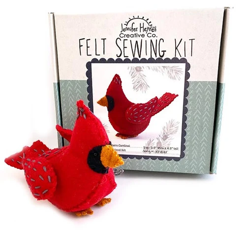 Jennifer Heynen Felt Sewing Kit - Northern Cardinal 2 Jennifer Heynen Felt Sewing Kit - Northern Cardinal - Image 2