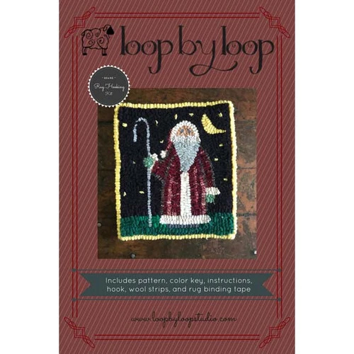 Beginner Rug Hooking Kit - Folky Santa 3 Beginner Rug Hooking Kit - Folky Santa - Image 3