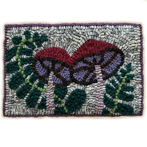 Beginner Rug Hooking Kit - Ferns & Mushrooms 1 Beginner Rug Hooking Kit - Ferns & Mushrooms