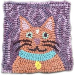 Beginner Rug Hooking Kit - Orange Cat