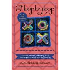 Beginner Rug Hooking Kit - X's & O's -Alexandra Sales Store LBL KIT 021b 83264.1686328774