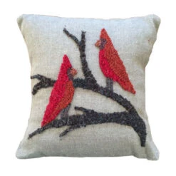 Pillow Rug Hooking Kit - Cardinal Pair