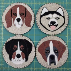 Felt Coaster Kit - Dogs -Alexandra Sales Store SPI K0122c 82760.1676909467