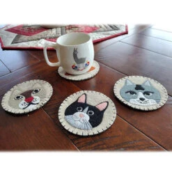 Felt Coaster Kit - Cats -Alexandra Sales Store SPI K0222b 94033.1676910135