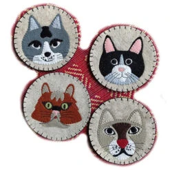 Felt Coaster Kit - Cats
