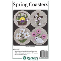 Felt Coaster Kit - Spring -Alexandra Sales Store SPI K0522 17067.1676908316