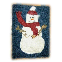 Snowman With Stars Rug Hooking Kit