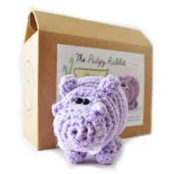 The Pudgy Rabbit Crochet Kit - Hippo -Alexandra Sales Store TPR SQ0584143b 18433.1697216323