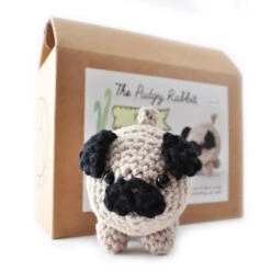 The Pudgy Rabbit Crochet Kit - Pug -Alexandra Sales Store TPR SQ2110285 03238.1679148631