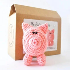 The Pudgy Rabbit Crochet Kit - Pig -Alexandra Sales Store TPR SQ4831365 89669.1698069848