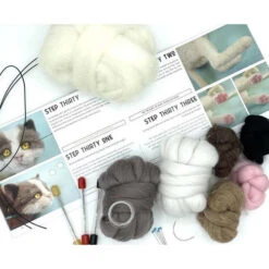 World Of Wool Artisan Felting Kit - Kitty The Kitten -Alexandra Sales Store WOW AKNFK 36720.1635769958