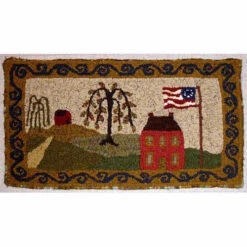 Red School House Rug Hooking Kit